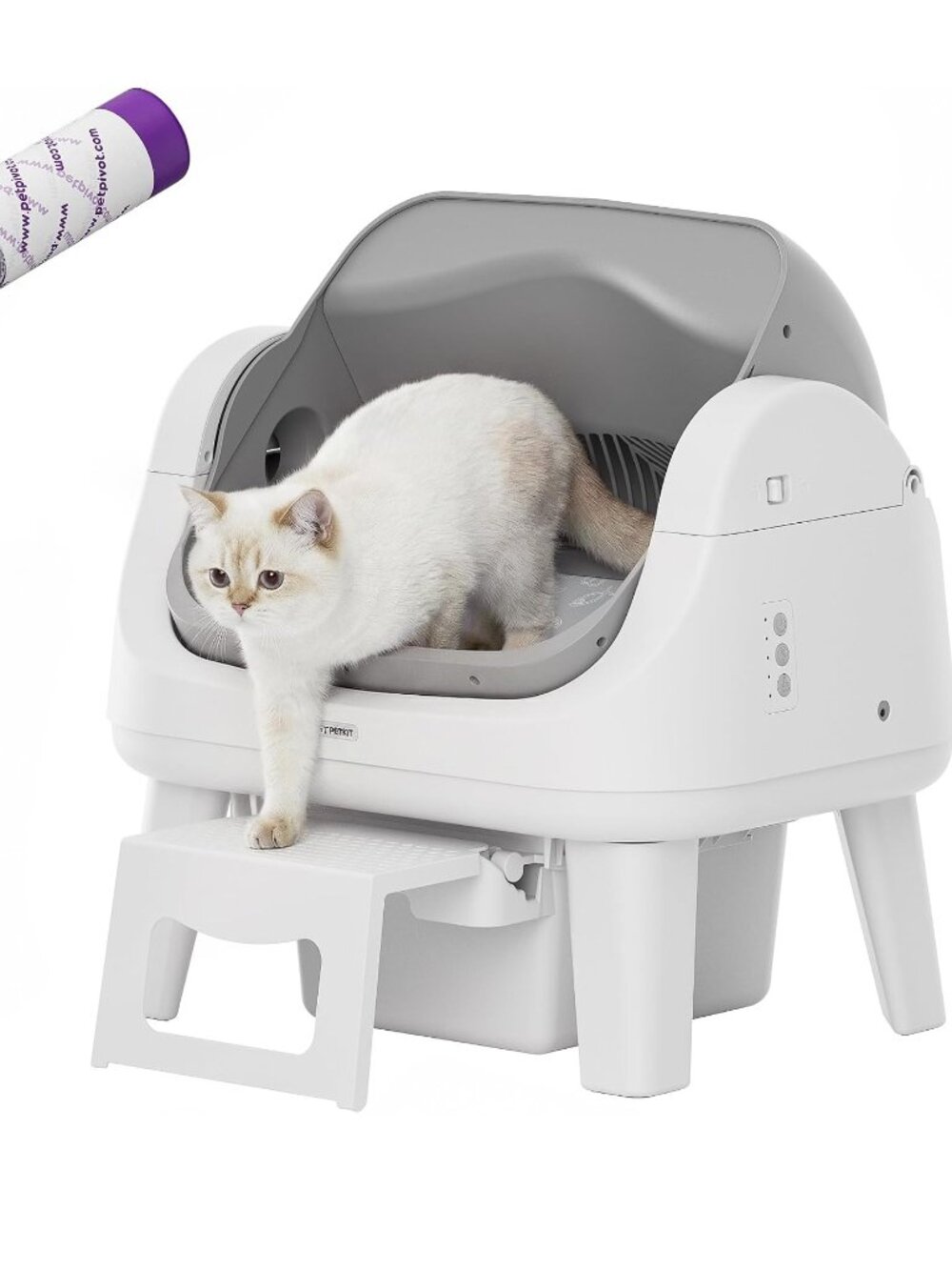 PetPivot Open Top Self-Cleaning Cat Litter Box